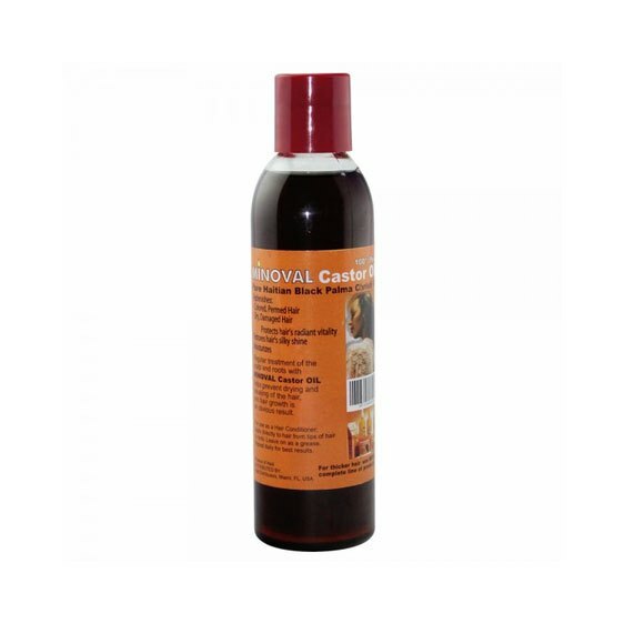 Minoval Castor Oil 100% Pure Haitian Palma Christi Oil 4oz Bottle