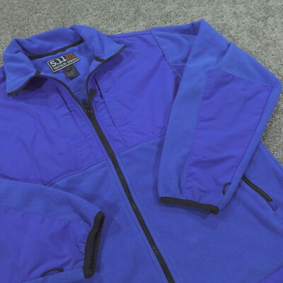 Tactical Jacket Mens Large Full Zip Heavy Duty Outerwear Fleece Flawed 