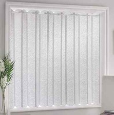 Luxury Plain White Lace Net Vertical Lourve  Pleated Folding Window Blind Panel