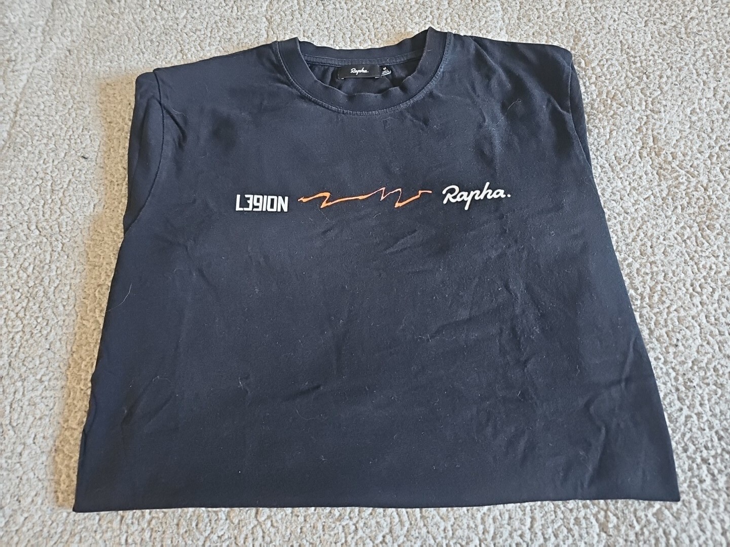 Rapha Shirt Mens Large Cycling Boulder Colorado Graphic Black Short