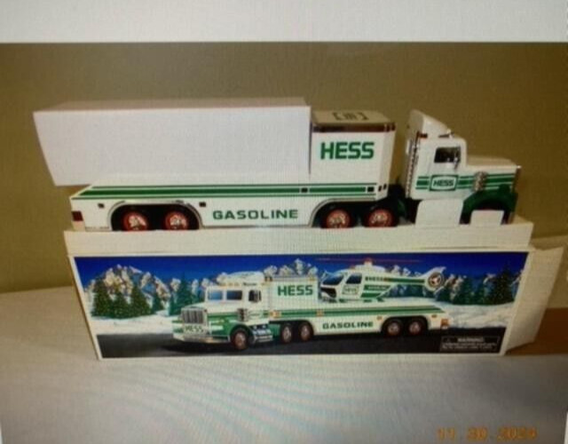 1995 Hess Toy Truck with Helicopter New in Box  Hess Toy Truck  Hess Toy Truck 