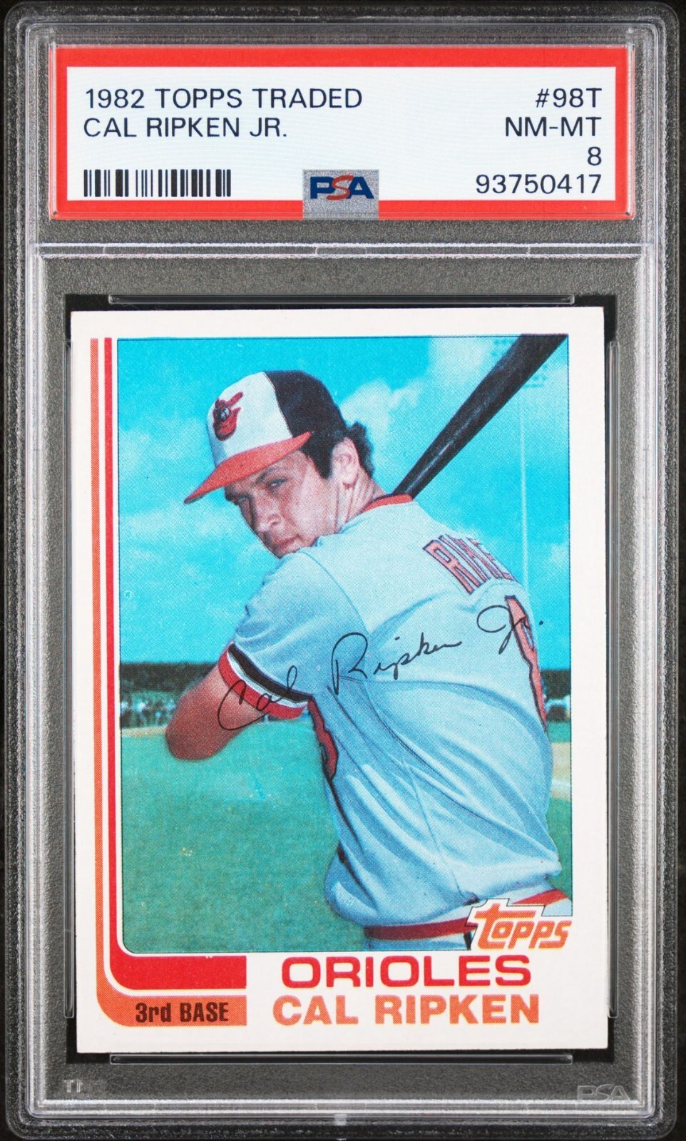 1982 Topps Traded ROOKIE Cal Ripken Jr. #98T - PSA 8 - Baltimore Orioles