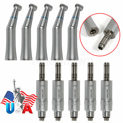 1-5 X Dental Low Slow Speed Contra Angle/Air Motor Inner Water 4Hole Inner Spray