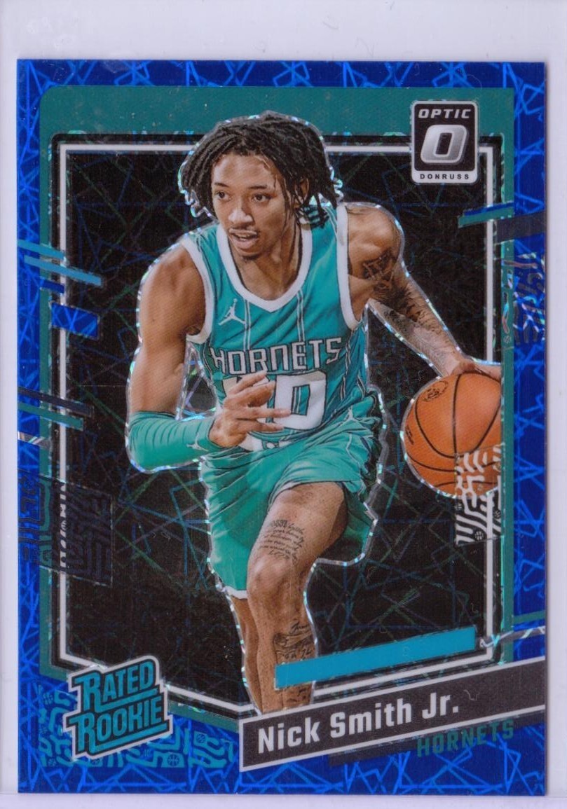 2023-24 Donruss Optic Blue Velocity #224 Nick Smith Jr. RC - Charlotte Hornets
