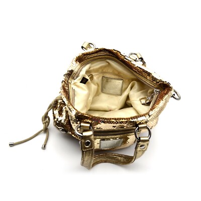 Coach Poppy Sequin Spotlight Gold 2Way Shoulder Bag Tote Bag 15383