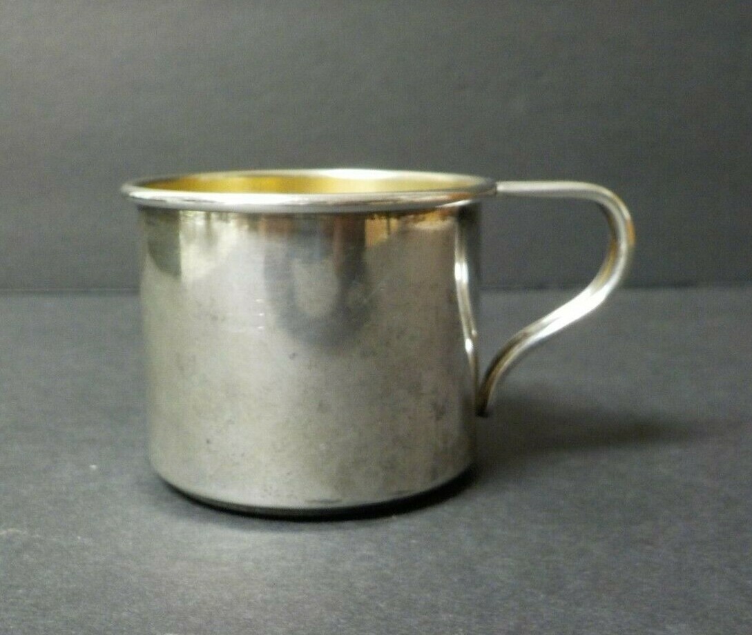 Vintage International Sterling Silver Baby Cup # K76, Gilt