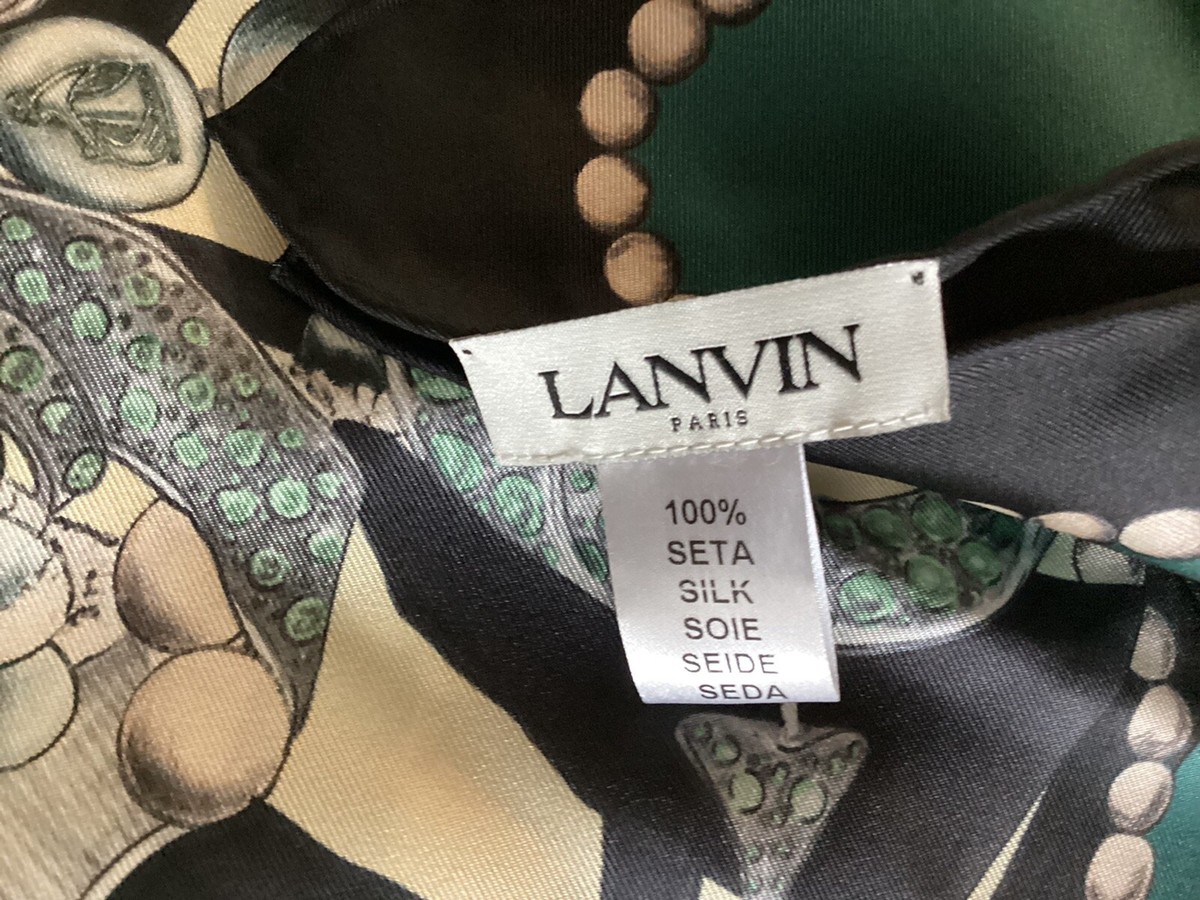100% Authentic Lanvin Silk Scarf | eBay