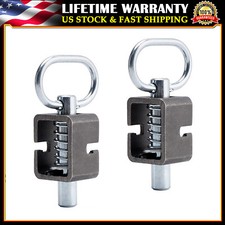 Pack 2 Metal Spring Trailer Gate Door Ramp Loaded Weld-On Spring Latch Lock USA