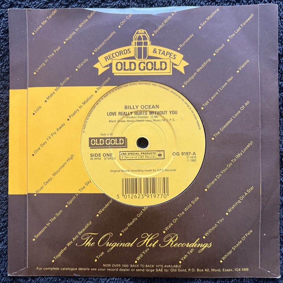 Billy Ocean Red Light Spells Danger / Love Really Hurts Without 7