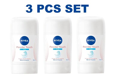 3 pcs set Nivea Powder Touch Fresh 72h Antiperspirant stick for women, 50 ml