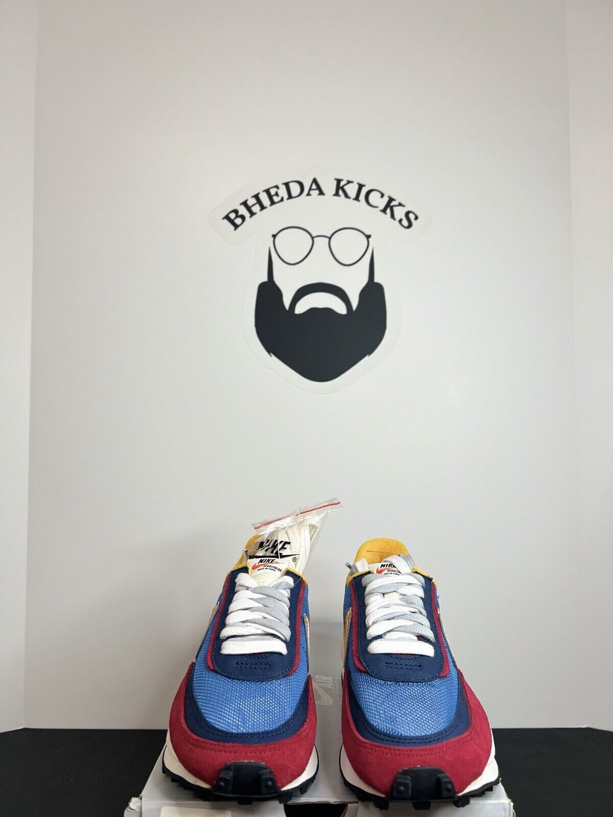 SACAI X NIKE NUOVO Nike LD Waffle x Sacai Varsity blu multicolore 2019 BV0073 400 taglia 4 5