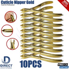 Professional Cuticle Nail Art Nippers Clippers Gold Manicure Remover Stainless