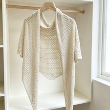Damen Schal Strick Dreieckstuch Häkel Cape Lang Tuch Sommer Frühling Herbst