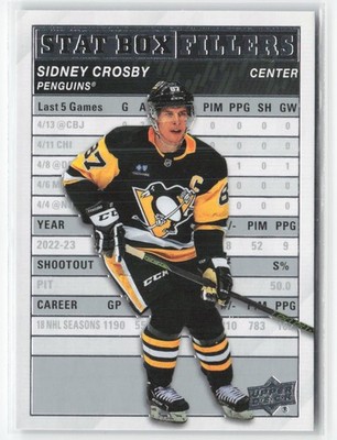2023-24 Upper Deck Series 1 - Stat Box Fillers Sidney Crosby #SB-12