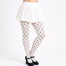 Opaque Sheer Polka Dot Pantyhose
