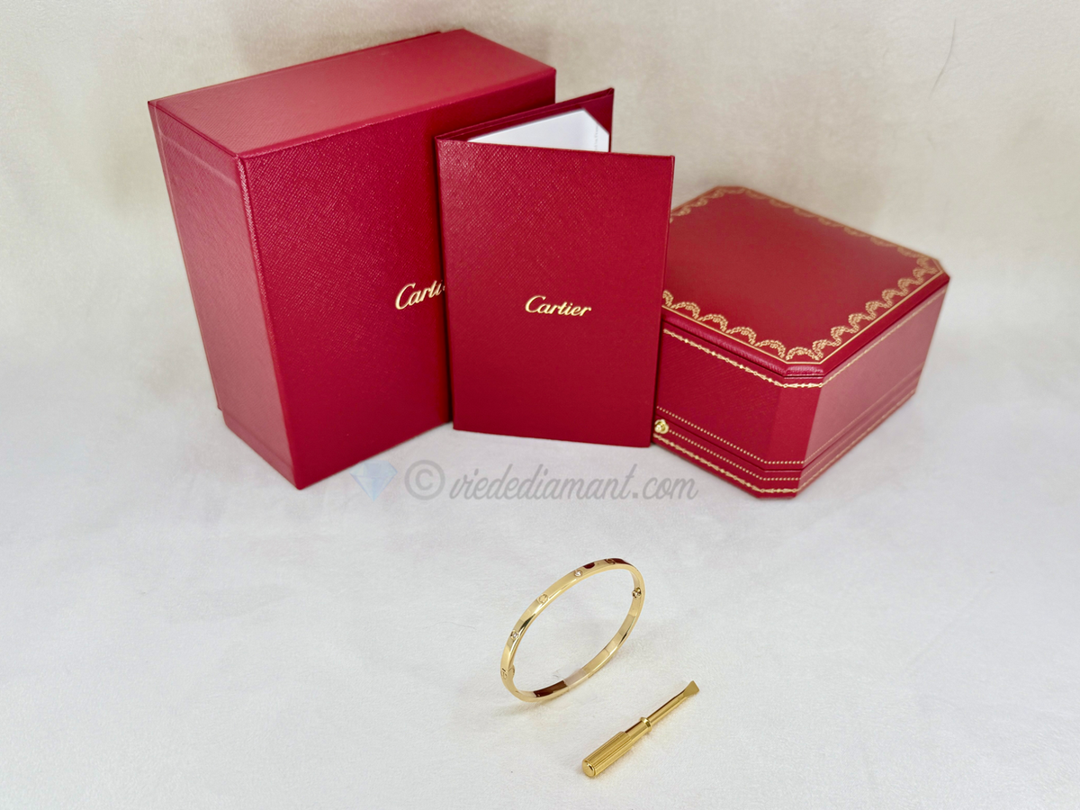 Cartier Love Bracelet SM Yellow Gold Size 16 Diamond ❤️💎 - Main Image