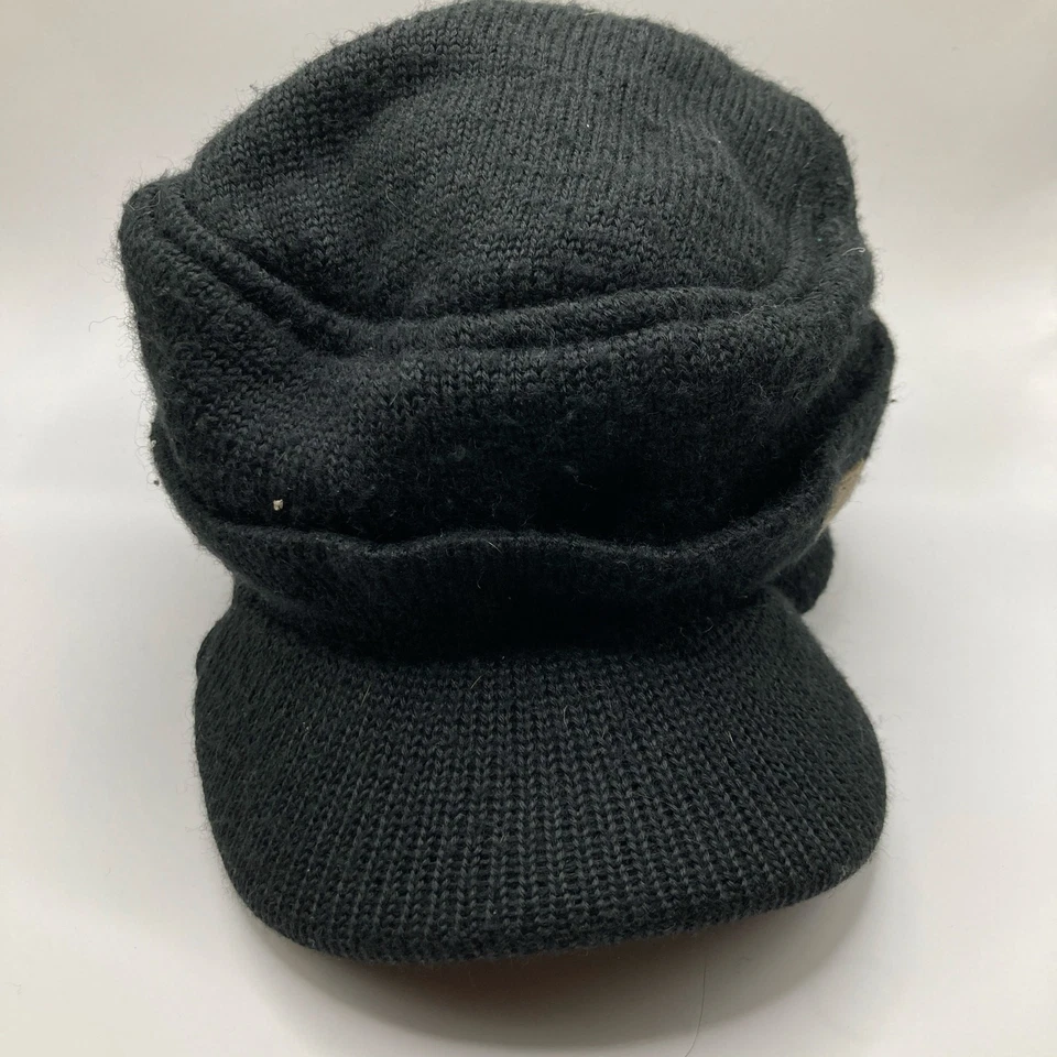 Carbón Adulto OS Negro Mezcla de Lana Radar Visera Ala Tejido Gorro Utilidad Exterior Foto 2 de 4