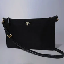 Prada Shoulder Bag Black Nylon Mini One Shoulder Purse Vintage Authentic
