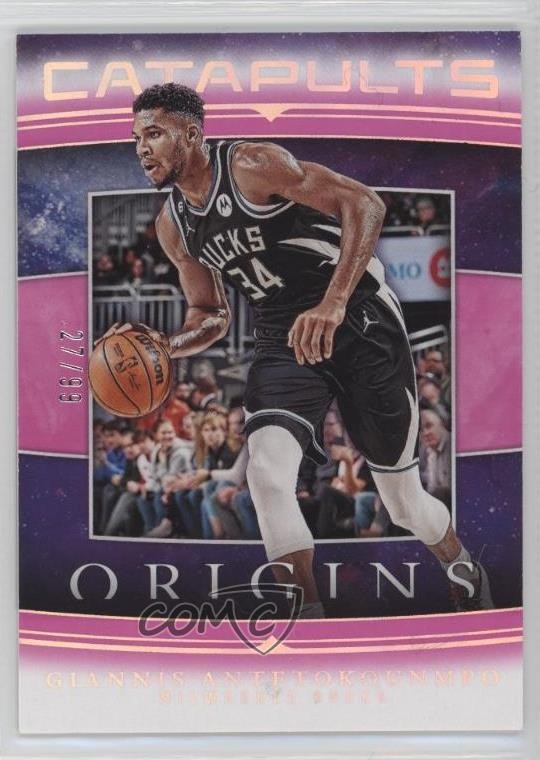 2023-24 Panini Origins Catapults Pink 27/99 Giannis Antetokounmpo #16