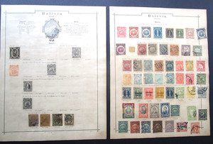Lot Bolivien + etwas Ecuador aus Universal Album von 1891