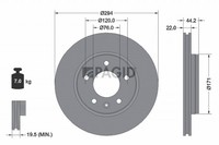 2X Pagid Bremsscheibe 54214NC FüR VW Transporter T5 Bus 7HB 7HJ 7EB 7EJ 7HA 7HH
