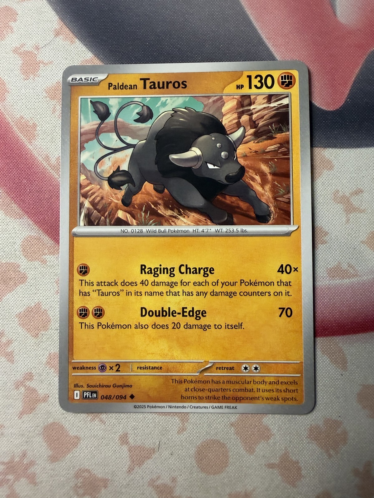 Paldean Tauros Uncommon ME02: Phantasmal Flames 048/094 NM English
