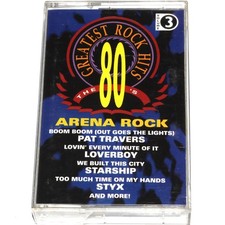 80's Greatest Rock Hits Vol. 3 - Arena Rock Cassette Tape 1992 PLAY TESTED