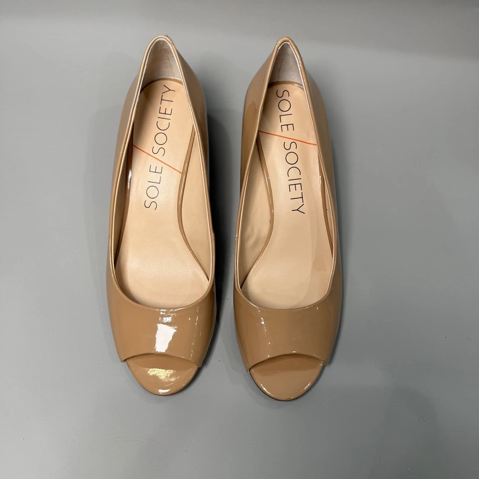 SOLE SOCIETY Peep Toe Wedges - Image 2 of 4