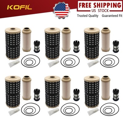 6PCS P550954 Oil Fuel Filter Kit For Detroit 12.8L DD15 14.8L PF9924
