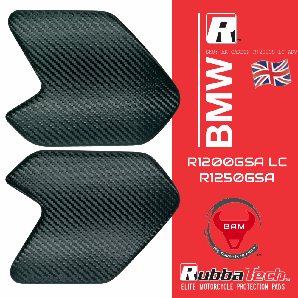 RubbaTech BMW R1200GSA / R1250GSA rubber knee pads (plain) GS Adventure