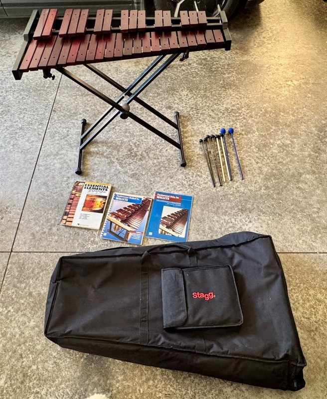 Stagg XYLO-SET 37 HG 37-Key Professional Desktop Xylophone Set w/stand & more!