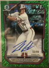 2026 Bowman Chrome - 1st Marek Houston Auto Green Shimmer Refractor/99 MIN Twins