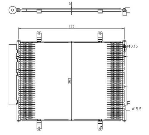 NRF 350371 Kondensator Klimaanlage FüR Suzuki Mit Dichtring Aluminium-image