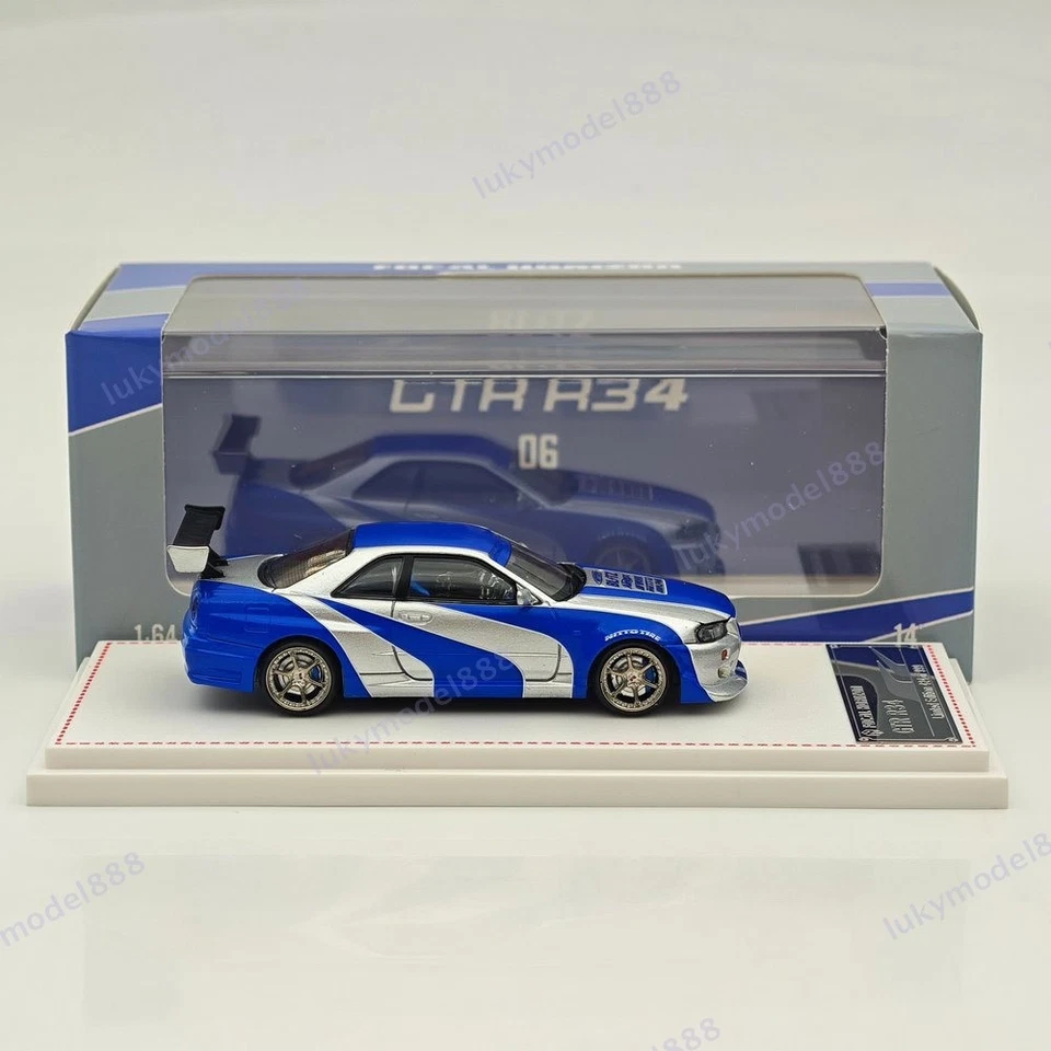 1/64 FH Nissan Skyline R34 GTR Fast & Furious Diecast Model Car Collection Gift - Image 4 of 4