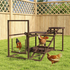 Wooden Chicken Activity Play Set with Perch, Swing, Ladder, Platforms, Feeder St