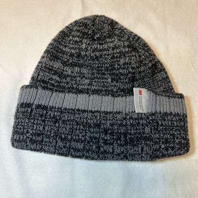 Rare Thinsulate Insulation 40 g Knit Gray Beanie Hat One Size Adult