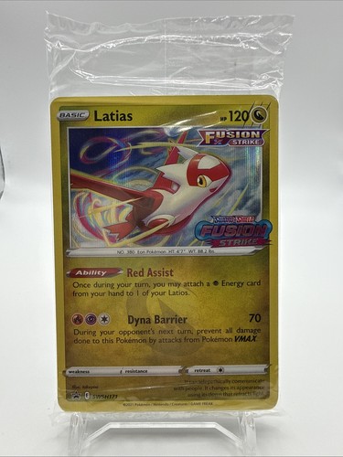 SEALED Pokemon Fusion Strike Prerelease Latias Black Star Promo Pack SWSH171