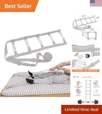 Sturdy 160 Inch Bed Ladder Strap for Seniors - Easy Assist Device with 5 Handles