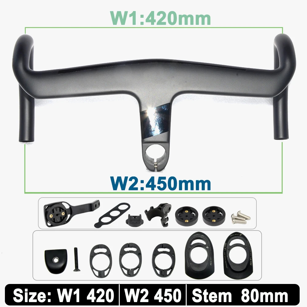  Gravel Road Bike Carbon Integrated Handlebar Internal Routing Bike Accessories