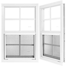 12x18 Inch Chicken Coop Window 2-Pack White Shed Household Mobile