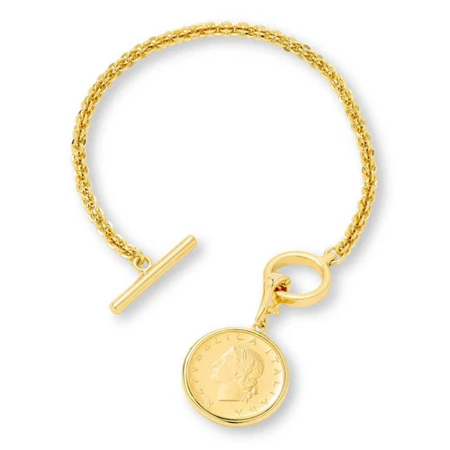 Bellezza Cristallino Bronze Cestina Bracelet w/ Enhancer Charm, 7-1/4" - product listing photo