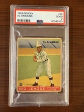 1933 Goudey #35 Al Simmons PSA 2 GOOD