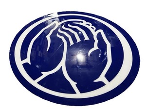 Allstate Insurance Office Good Hands  Oval Advertising Sign - 29 X 22.5”