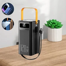 Portable 70000mAh 120W Power Bank Large Capacity External Battery Fast Charging
