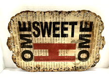 NEW HOME SWEET HOME METAL SERVING TRAY 14"X 10" WALL HANGING