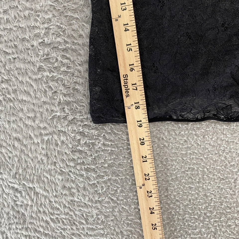 Camiseta sin mangas Natori Sheer Y2K para mujer mediana negra de encaje sexy caprichosa cami Foto 4 de 4