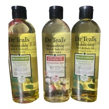 Dr Teal s Bath Body Oil 8.8oz 3 Pack Eucalyptus Shea Butter Moisture