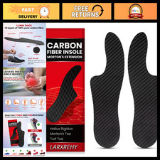 Rigid Carbon Fiber Insoles for Men & Women - Pain Relief for Morton's Toe, Turf