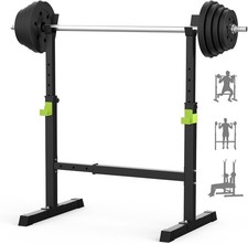 Squat Racks Barbell Rack Stand Adjustable Olympic Weight Bench Press Home Gym