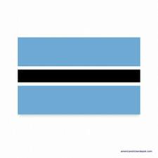 Botswana Flag Sticker Decal Car Bumper Truck Motorcycle Vinyl 5x3 USA Made